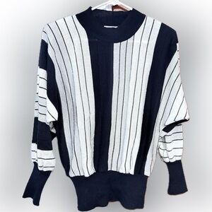 Vintage 1980s Striped Batwing Sweater